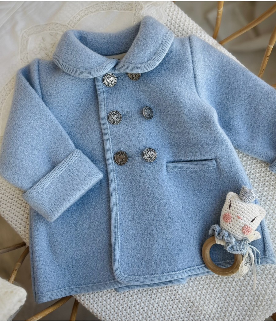 Blue Merino Coat